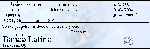 Cheque Credito